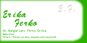 erika ferko business card